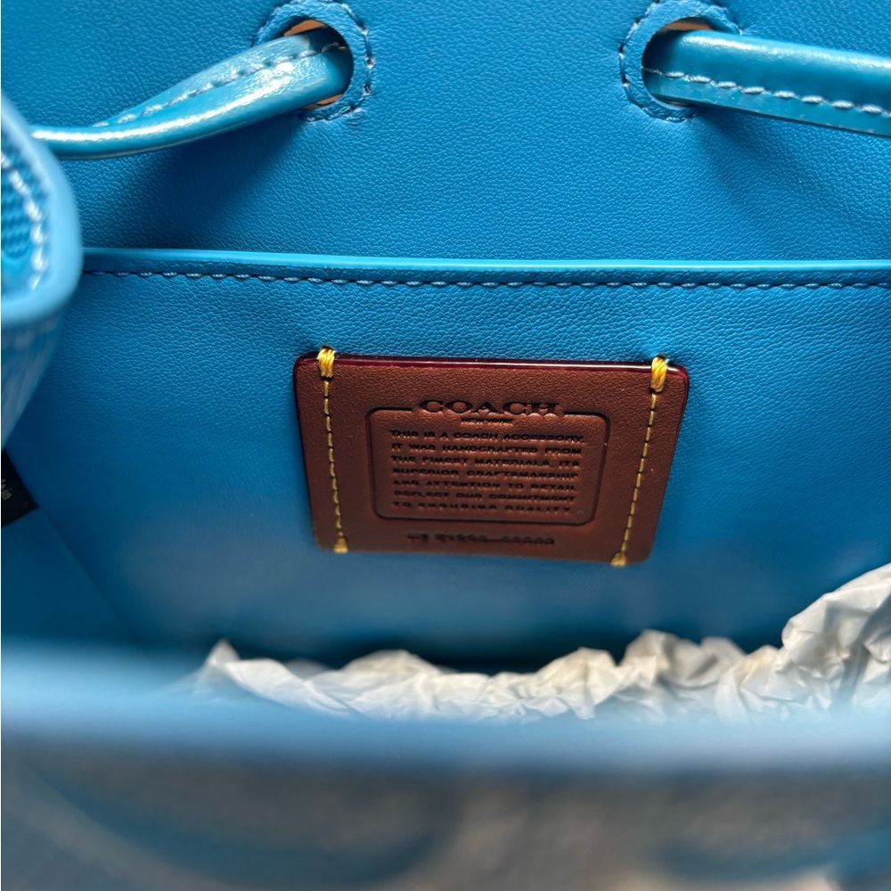 Coach Embossed Patent Backpack - Picture 4 of 5